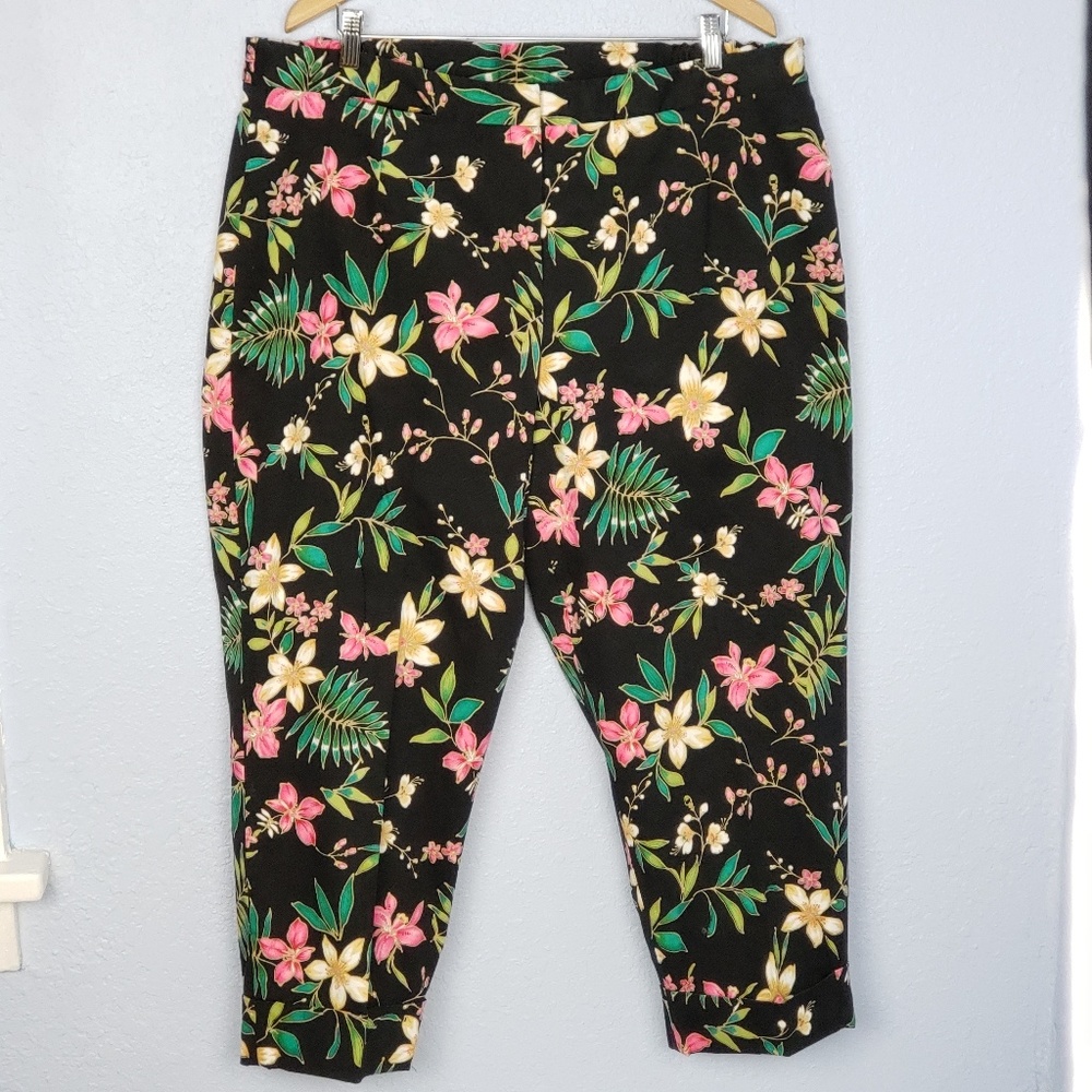 Host Pick Rafaella Floral Cropped Pants Size 20W